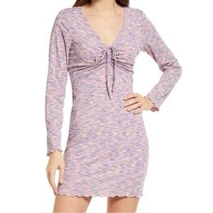 NWOT Lisa Says Gah Space Dye Long Sleeve Mini Dress 90s Inspired - M